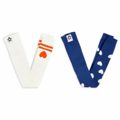 Lot de 2 Leggings Cœurs Coton Bio | Enfant Pantalons Jeggings|Leggings, Pantalons