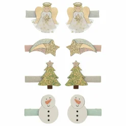 Mimi & Lula Lot de 8 Mini Barrettes Angel | Doré