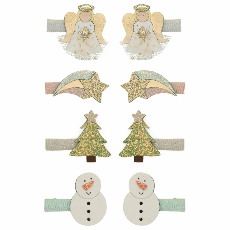Mimi & Lula Lot de 8 Mini Barrettes Angel | Doré