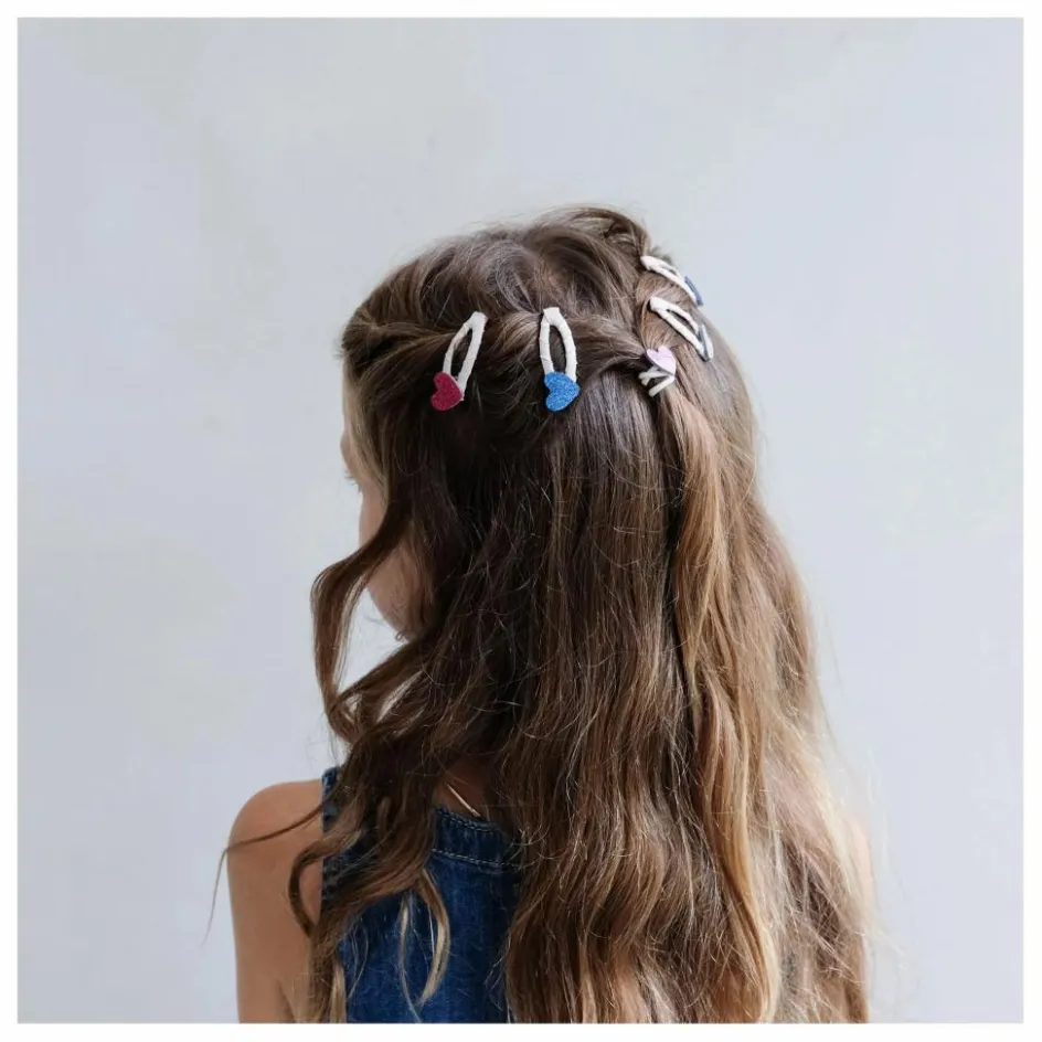 Enfant Mimi & Lula Accessoires De Mode*Lot de 5 Mini Barrettes Jazzy Heart |