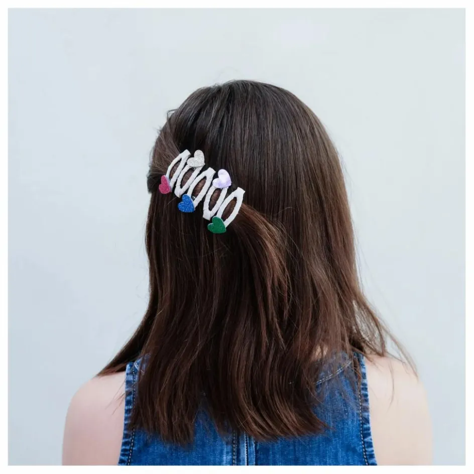 Enfant Mimi & Lula Accessoires De Mode*Lot de 5 Mini Barrettes Jazzy Heart |