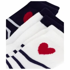 Best Lot de 3 Paires de Chaussettes Rayées Cœur | Enfant Nuit, Sous-Vêtements|Nuit, Sous-Vêtements
