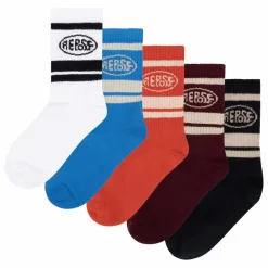 Repose AMS Lot de 5 Paires de Chaussettes Logo | Bleu
