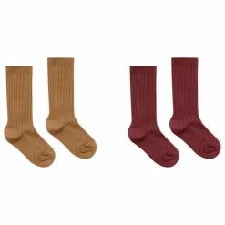 Rylee + Cru Lot de 2 Paires de Chaussettes Côtelées ||Enfant Nuit, Sous-Vêtements