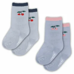 Enfant Konges Sløjd Nuit, Sous-Vêtements|Nuit, Sous-Vêtements*Lot de 2 Paires de Chaussettes Cerises |