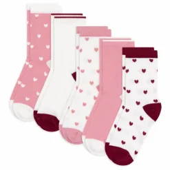 New Lot de 5 Paires de Chaussettes Cœurs | Enfant Nuit, Sous-Vêtements|Nuit, Sous-Vêtements