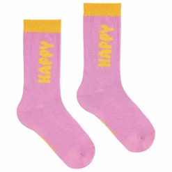 Outlet Bobo Choses Lot de 3 Paires de Chaussettes Happy Coton Bio | Rose