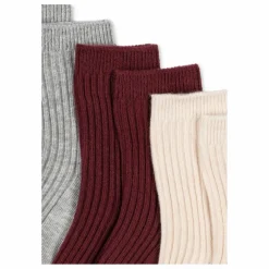 Discount Konges Sløjd Lot de 3 Paires de Chaussettes Côtelées | Gris chiné