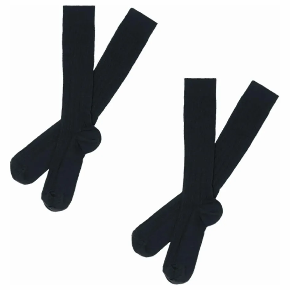 FUB Lot de 2 Paires de Mi-Bas Côtelés Laine - Collection Femme ||Femme Lingerie, Chaussettes