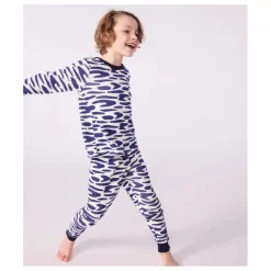 Hot Petit Bateau Lot Pyjama et Masque Zèbre | Ecru