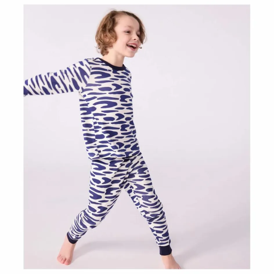 Hot Petit Bateau Lot Pyjama et Masque Zèbre | Ecru