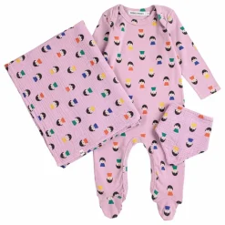 Outlet Bobo Choses Lot Pyjama Lange et Bavoir Pions | Lilas tLilas