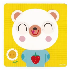 New Janod L'ours des émotions Multicolore