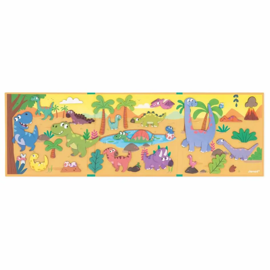 Hot Janod Magneti'stories - Les dinosaures Multicolore