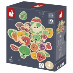 Janod Magnets - Fruits & Légumes - 24 pièces| Jeux Éducatifs
