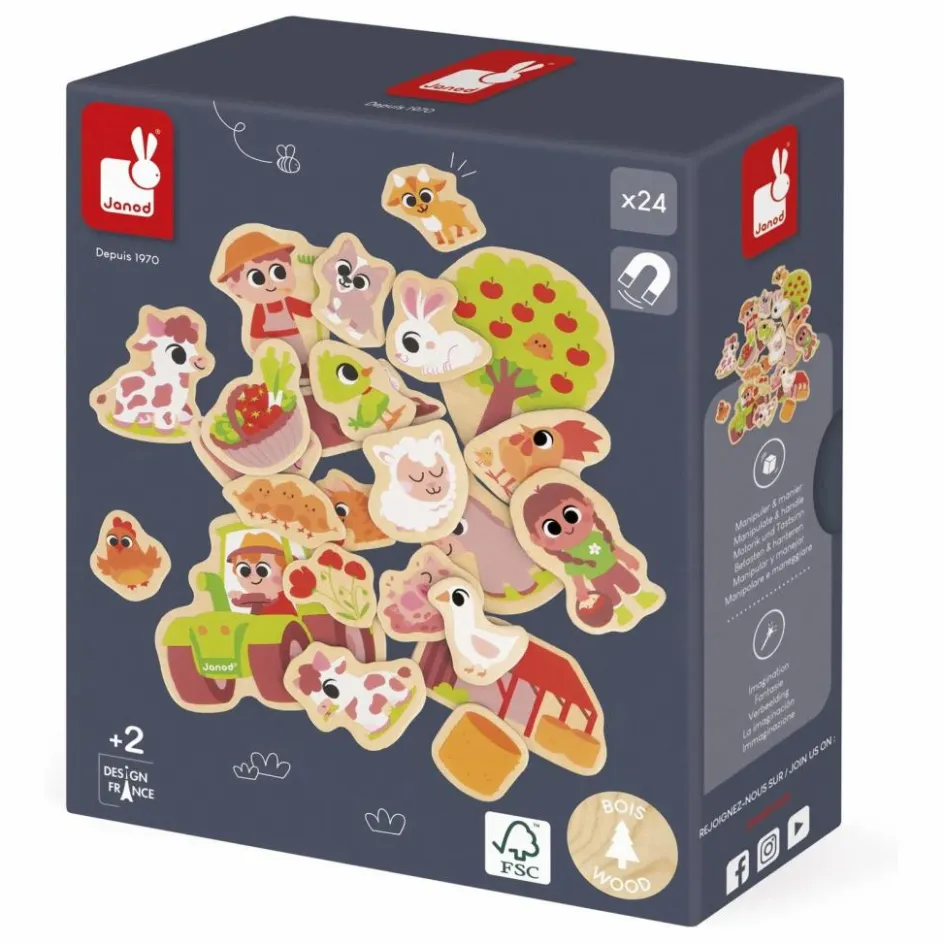 New Magnets - La ferme - 24 pièces Jeux Éducatifs