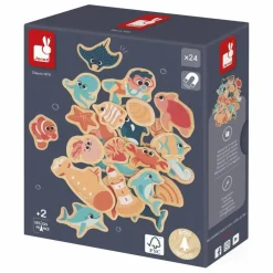 Janod Jeux Éducatifs*Magnets - Le monde marin - 24 pièces