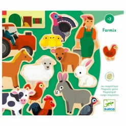 Djeco Magnets en bois Farmix| Loisirs Créatifs