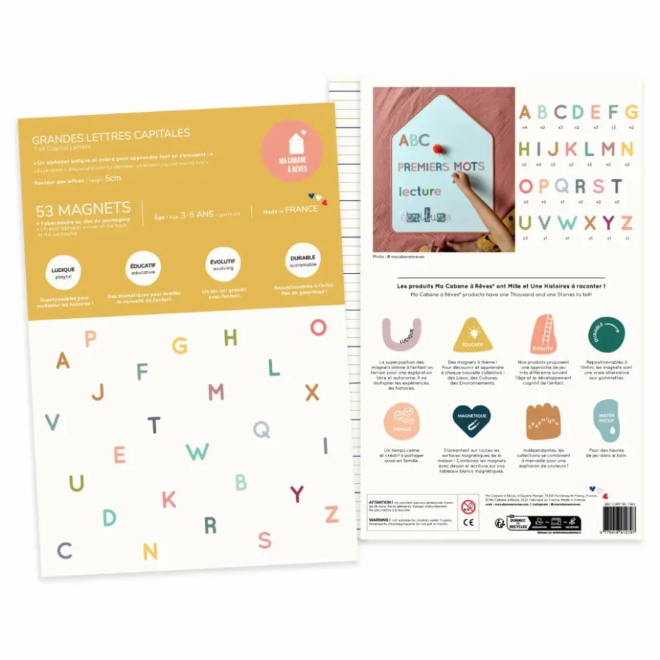 Ma Cabane à rêves Magnets Grandes Lettres Capitales| Jeux Éducatifs