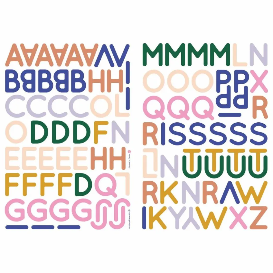 Hot Ma Cabane à rêves Magnets Petites Lettres Capitales Multicolore