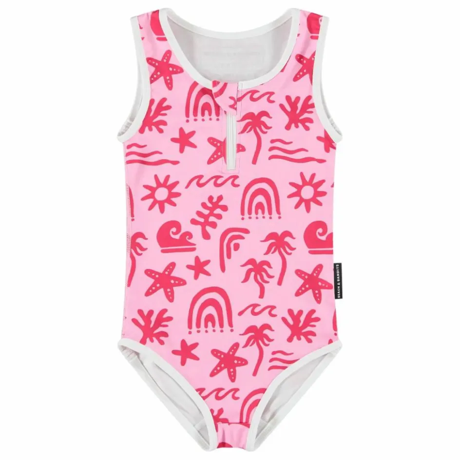 Maillot 1 Pièce Anti-UV Tropical Vibes Fibres Recyclées | Enfant Maillots De Bain