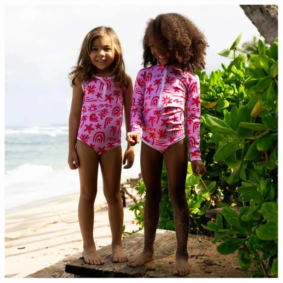 Maillot 1 Pièce Anti-UV Tropical Vibes Fibres Recyclées | Enfant Maillots De Bain