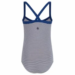 Online Petit Bateau Maillot 1 Pièce Madoc Rayé | Ecru