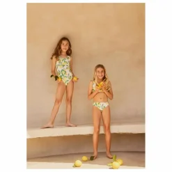 Online Molo Maillot de Bain Noelle Citrons Fibres Recyclées | Jaune pâle