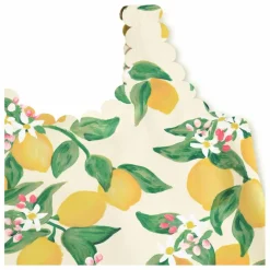 Online Molo Maillot de Bain Noelle Citrons Fibres Recyclées | Jaune pâle