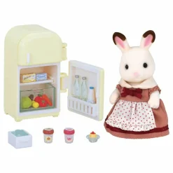Sylvanian Families Maman Lapin Chocolat et Réfrigérateur| Maisons De Poupées