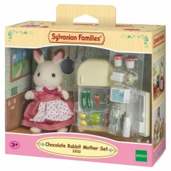 Sylvanian Families Maman Lapin Chocolat et Réfrigérateur| Maisons De Poupées