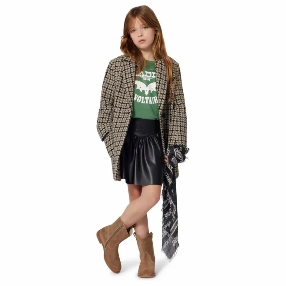 Zadig & Voltaire Manteau Carreaux Laine ||Enfant Manteaux, Vestes|Manteaux, Blousons