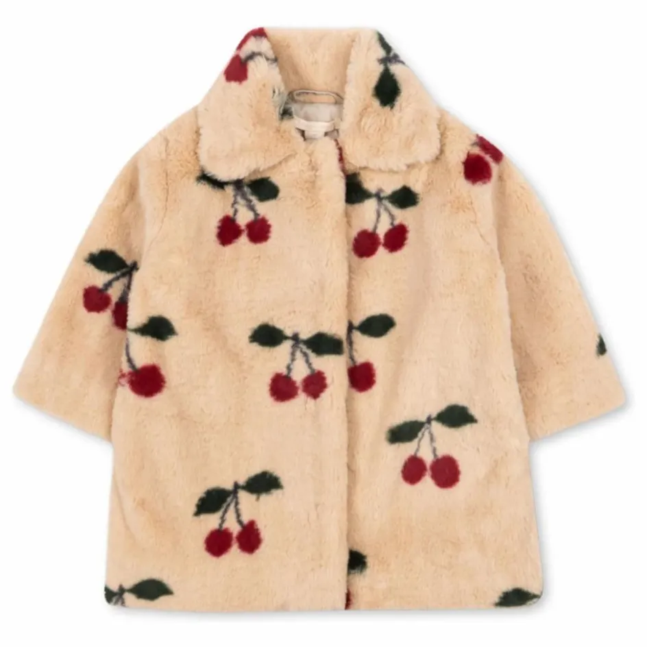 Enfant Konges Sløjd Manteaux, Blousons|Manteaux, Blousons, Pilotes*Manteau Façon Fourrure Fuzzie Cerises |