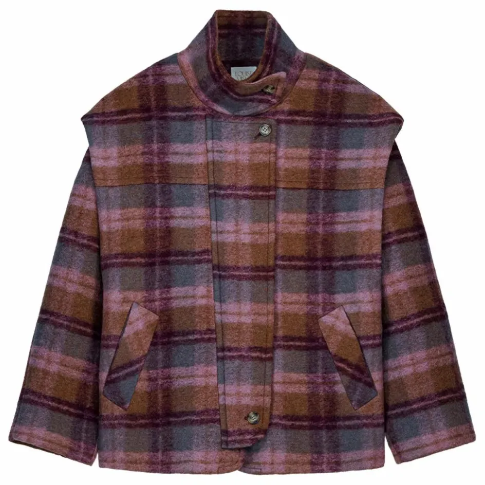Louise Misha Manteau Kristina Carreaux Laine - Collection Femme ||Femme Manteaux, Parkas