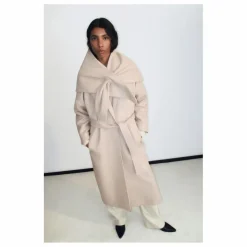 the new society Manteau Kristine Laine Recyclée ||Femme Manteaux, Parkas