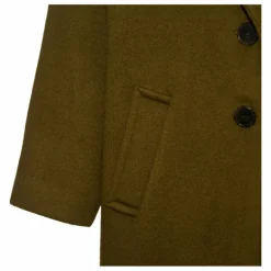 Clearance Alma Deia Manteau Long en Laine Recyclée | Vert kaki
