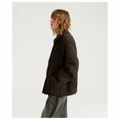 Femme Momoni Manteaux, Parkas*Manteau Lord Herringbone Laine Vierge |
