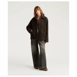 Femme Momoni Manteaux, Parkas*Manteau Lord Herringbone Laine Vierge |
