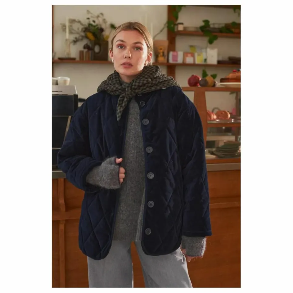 Clearance Manteau Matelassé Louisa Velours - Collection Femme | Femme Manteaux, Parkas