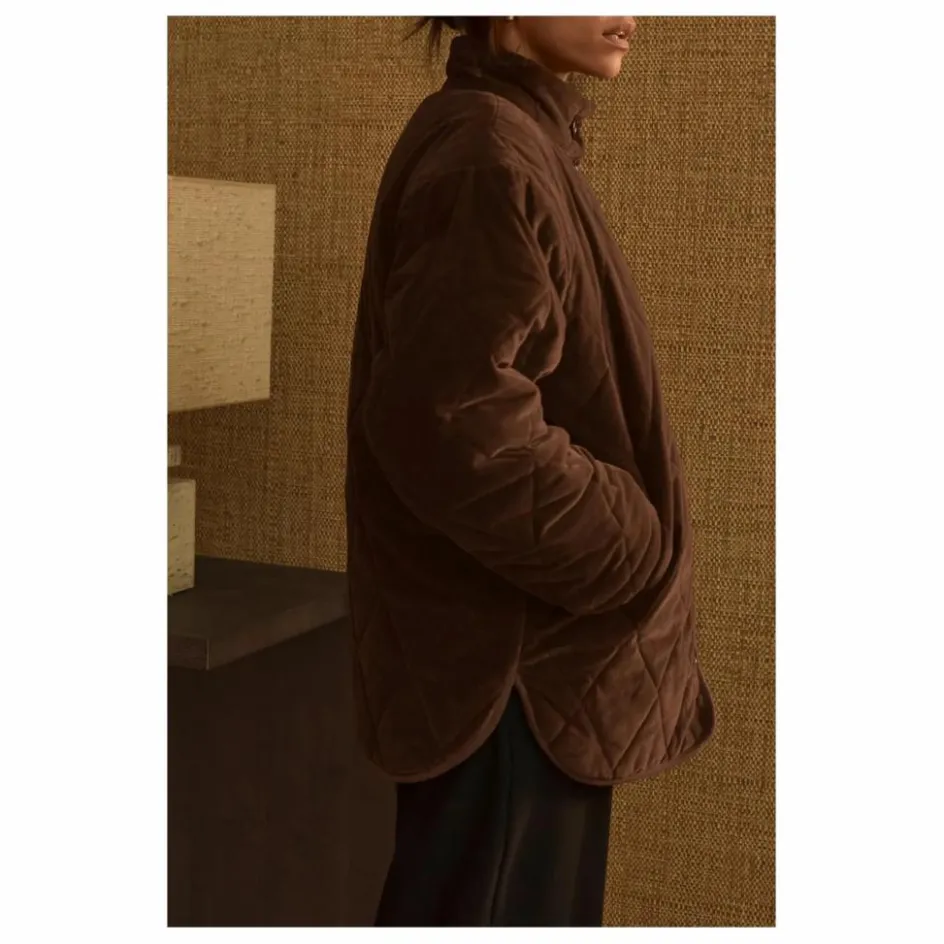 Discount Manteau Matelassée Louisa Velours - Collection Femme | Femme Manteaux, Parkas