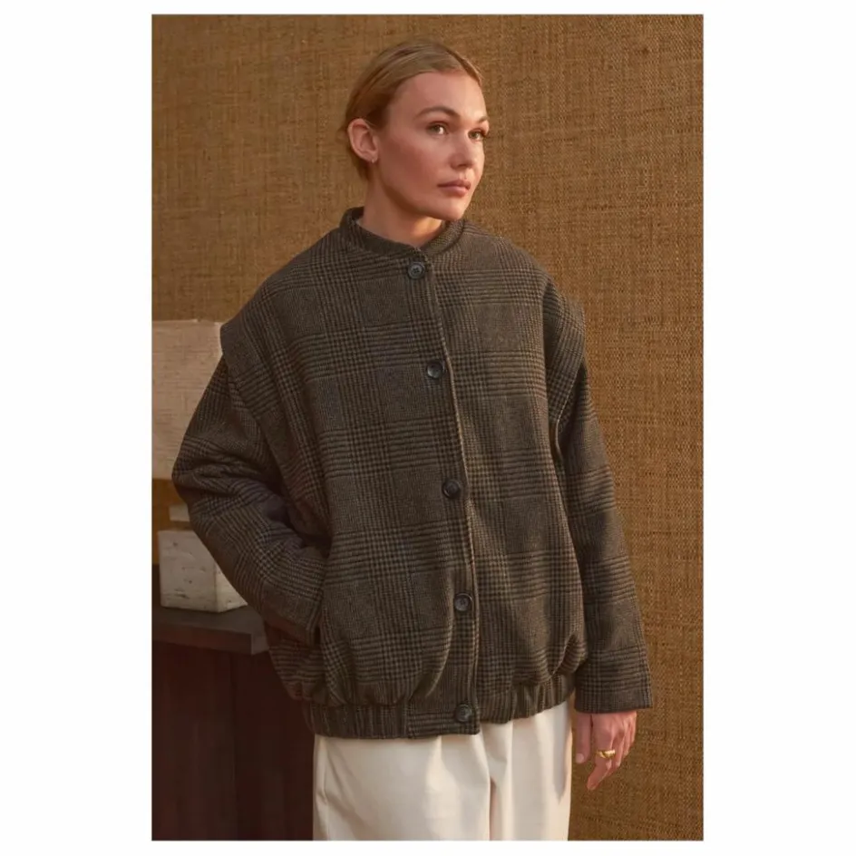 Marlot Paris Manteau Philo Carreaux Laine - Collection Femme ||Femme Manteaux, Parkas