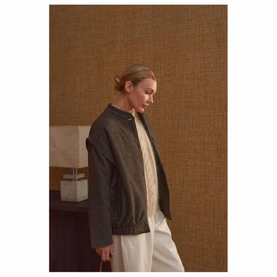 Marlot Paris Manteau Philo Carreaux Laine - Collection Femme ||Femme Manteaux, Parkas