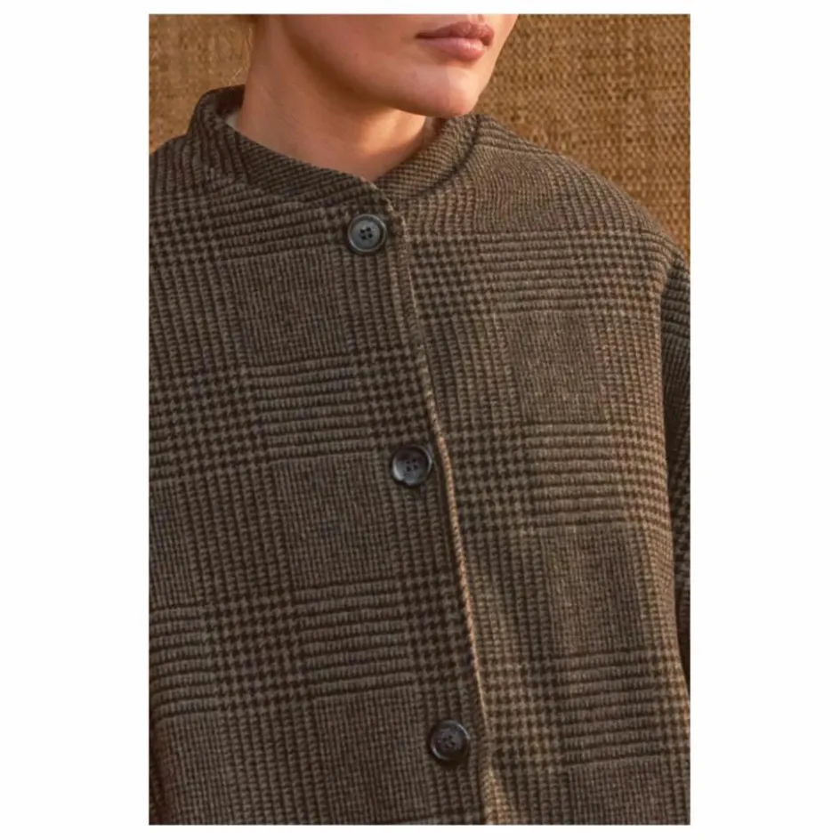 Marlot Paris Manteau Philo Carreaux Laine - Collection Femme ||Femme Manteaux, Parkas