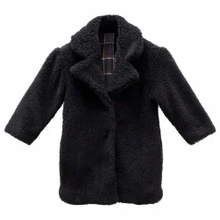 Outlet the new society Manteau Sherpa Coton Bio Freya | Gris anthracite