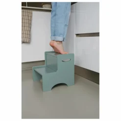 New Nofred Marche-pied en bois | Vert olive