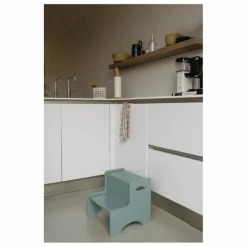 New Nofred Marche-pied en bois | Vert olive