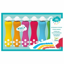 Discount Djeco Marqueurs mousse pour les petits - Set de 6 Multicolore