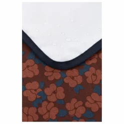 Sale Nobodinoz Matelas à langer de voyage Hyde Park Maroon Poppies | Brique