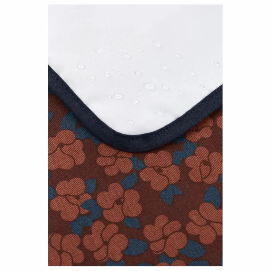 Sale Nobodinoz Matelas à langer de voyage Hyde Park Maroon Poppies | Brique