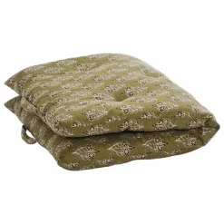 Madam Stoltz Matelas de sol à motifs en coton || Poufs, Matelas De Sol
